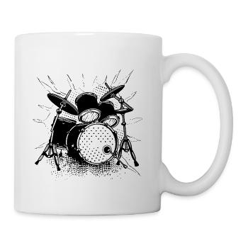 Drum Kit - Coffee/Tea Mug - white - Right