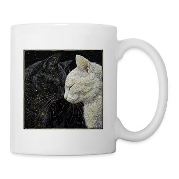 Starry Constellation Cats Duo - Coffee/Tea Mug - white - Right