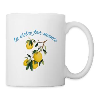 La Dolce Far Niente Lemon Motif - Coffee/Tea Mug - white - Right