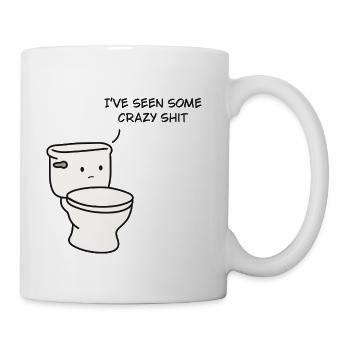 I've Seen Some Crazy Shit Funny Toilet T-Shirt - Coffee/Tea Mug - white - Right