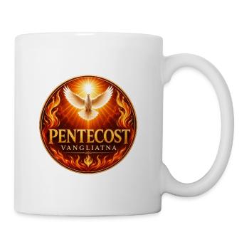 Pentecost Flame Dove Emblem - Coffee/Tea Mug - white - Right