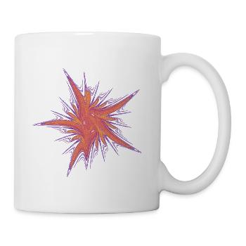 Cosmic Blossom – Fractal Art - Coffee/Tea Mug - white - Right
