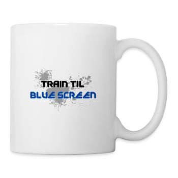 Blue Screen Glitch Splash - Coffee/Tea Mug - white - Right