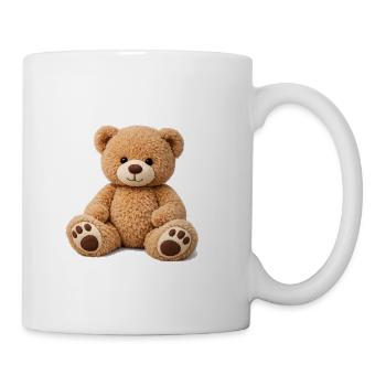 Cozy Teddy Plush Bear Charm - Coffee/Tea Mug - white - Right
