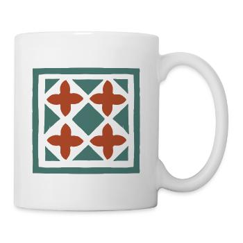 Andalusian Tiles 15 - Coffee/Tea Mug - white - Right