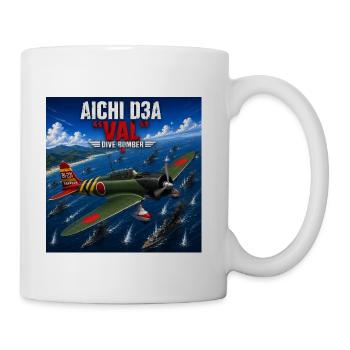 Aichi D3A Val Dive Bomber - Coffee/Tea Mug - white - Right