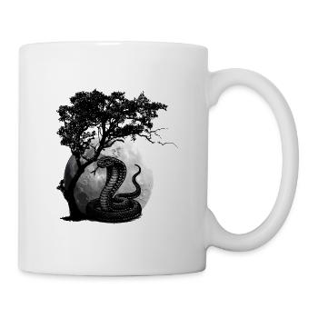 Mystical Cobra Snake and Tree Graphic T-Shirt
 - Coffee/Tea Mug - white - Right