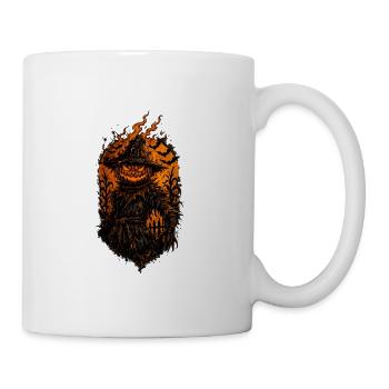 Fiery Pumpkin Scarecrow - Coffee/Tea Mug - white - Right