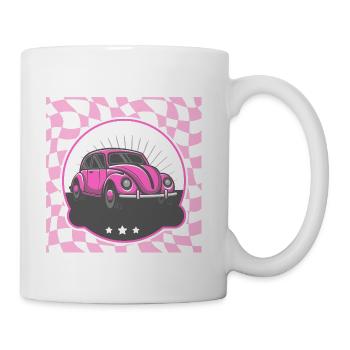 Pink Beetle Retro Flair - Coffee/Tea Mug - white - Right