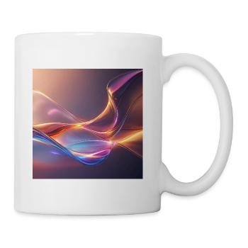 Iridescent Liquid Waves - Coffee/Tea Mug - white - Right