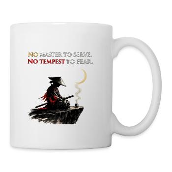 No Tempest To Fear - Ronin Samurai Stoic Mindset - Coffee/Tea Mug - white - Right