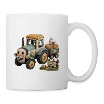 Patchwork Farm Tractor - Coffee/Tea Mug - white - Right