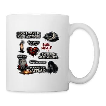 No Exit Emo Patch Art - Coffee/Tea Mug - white - Right
