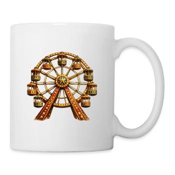 Golden Ferris Wheel Ribbon - Coffee/Tea Mug - white - Right
