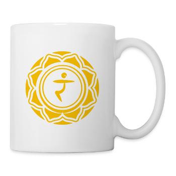 Solar Plexis Chakra - Manipura - Coffee/Tea Mug - white - Right