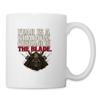 Courage Is The Blade - Samurai Gym Gift For Men - Coffee/Tea Mug - white - Right