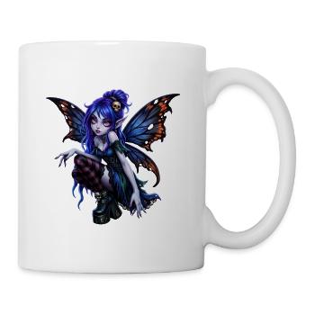 Gorgeous gothic fairy - Coffee/Tea Mug - white - Right