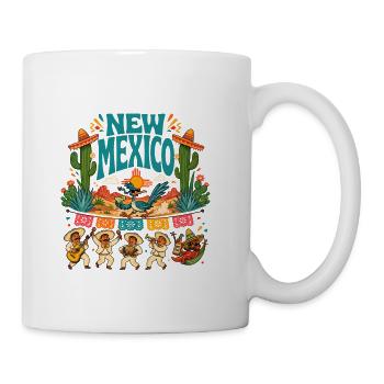 New-Mexico-Desert-Fiesta-Mariachi-Band---Cactus - Coffee/Tea Mug - white - Right