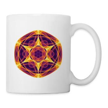 Solar Mandala – Math Art - Coffee/Tea Mug - white - Right