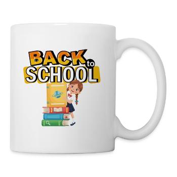 Back to School Bookstack Hero - Coffee/Tea Mug - white - Right