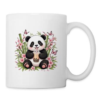 Panda Bubble Tea in Blossom Garden - Coffee/Tea Mug - white - Right