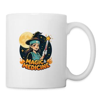 Magic & Medicine – Halloween Nurse & Medical Staff - Coffee/Tea Mug - white - Right