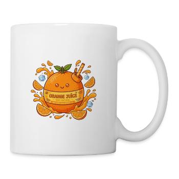 Orange Kawaii Juice Splash - Coffee/Tea Mug - white - Right
