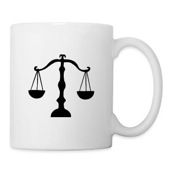 Libra Balance Scales – Zodiac Sign Symbol - Coffee/Tea Mug - white - Right