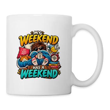 My Weekend Has A Weekend - Coffee/Tea Mug - white - Right