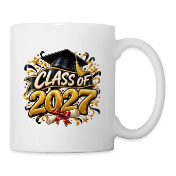 Class of 2027 Graduation Gold - Coffee/Tea Mug - white - Right