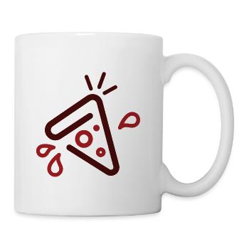 Deep Red Juicy Pizza Slice - Coffee/Tea Mug - white - Right