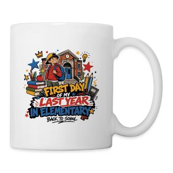 First Day of Last Year – Elementary School - Coffee/Tea Mug - white - Right