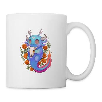 Cute Axolotl Monster Halloween Mystic Spooky Desig - Coffee/Tea Mug - white - Right