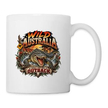 Wild Australia Outback Crocodile - Coffee/Tea Mug - white - Right