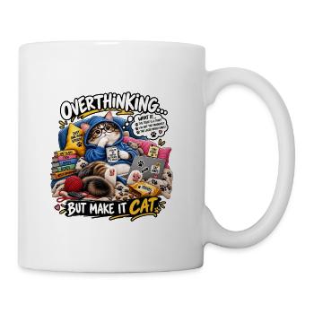 Overthinking Cat Cozy Chaos - Coffee/Tea Mug - white - Right