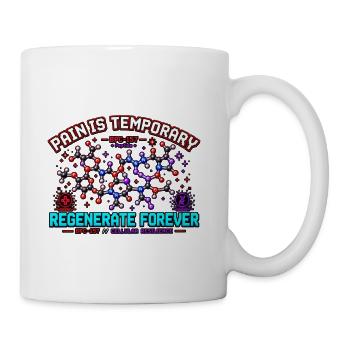 Pain Is Temporary BPC-157 Art - Coffee/Tea Mug - white - Right