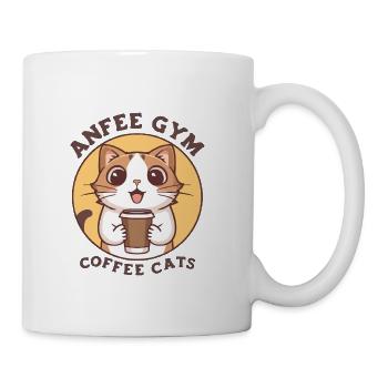 Coffee Cats Logo - Coffee/Tea Mug - white - Right