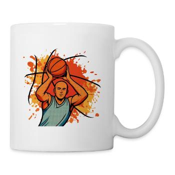 Basketball Pulse Pop Art - Coffee/Tea Mug - white - Right