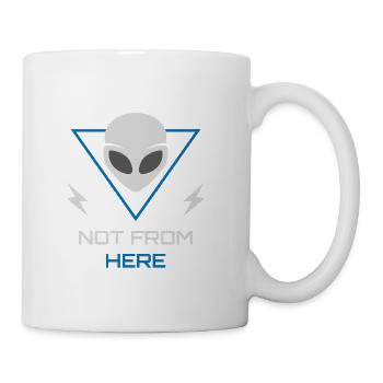 Not From Here Introvert Alien  - Coffee/Tea Mug - white - Right