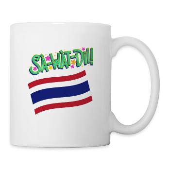 SAWAD-DII! Thai Greeting Thailand Culture Welcome - Coffee/Tea Mug - white - Right
