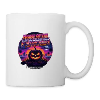 Night of the Pumpkin Retro Halloween Terror - Coffee/Tea Mug - white - Right