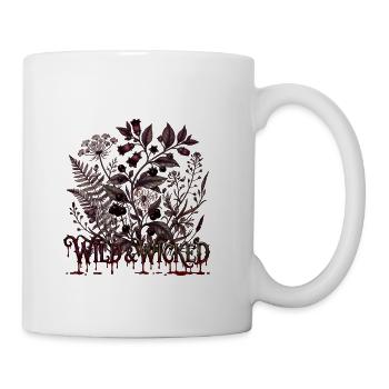 Wild and Wicked Dark Cottagecore Botanical - Coffee/Tea Mug - white - Right