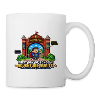 First Day Pixel Adventure School - Coffee/Tea Mug - white - Right