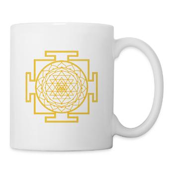 Golden Yantra Mandala - Coffee/Tea Mug - white - Right