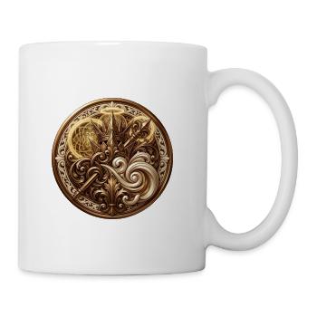 Bronze Regal Crest Emblem - Coffee/Tea Mug - white - Right