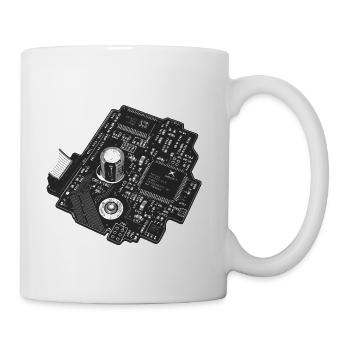 Circuitboard Noir - Coffee/Tea Mug - white - Right