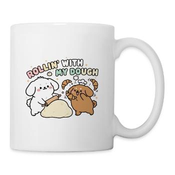 ROLLIN WITH MY DOUGH - Coffee/Tea Mug - white - Right