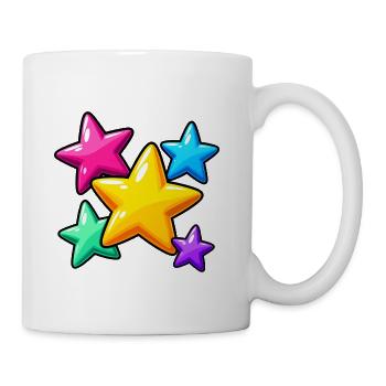 Colorful Cartoon Star Cluster - Coffee/Tea Mug - white - Right