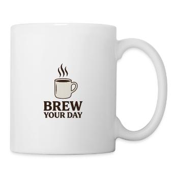 Brew Your Day Coffee Mug Graphic - Coffee/Tea Mug - white - Right