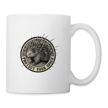 Protect Your Space Hedgehog - Coffee/Tea Mug - white - Right